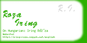 roza iring business card